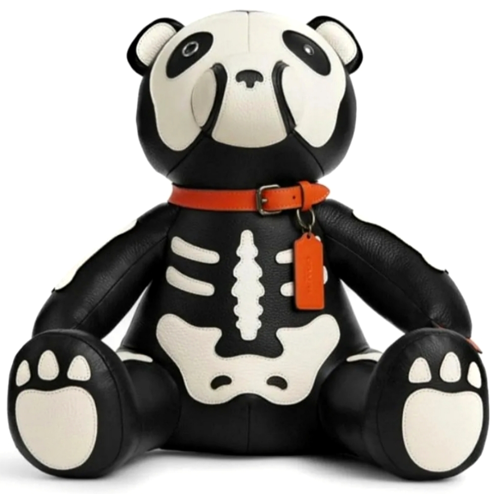NWT Coach Halloween  Skeleton leather bear
